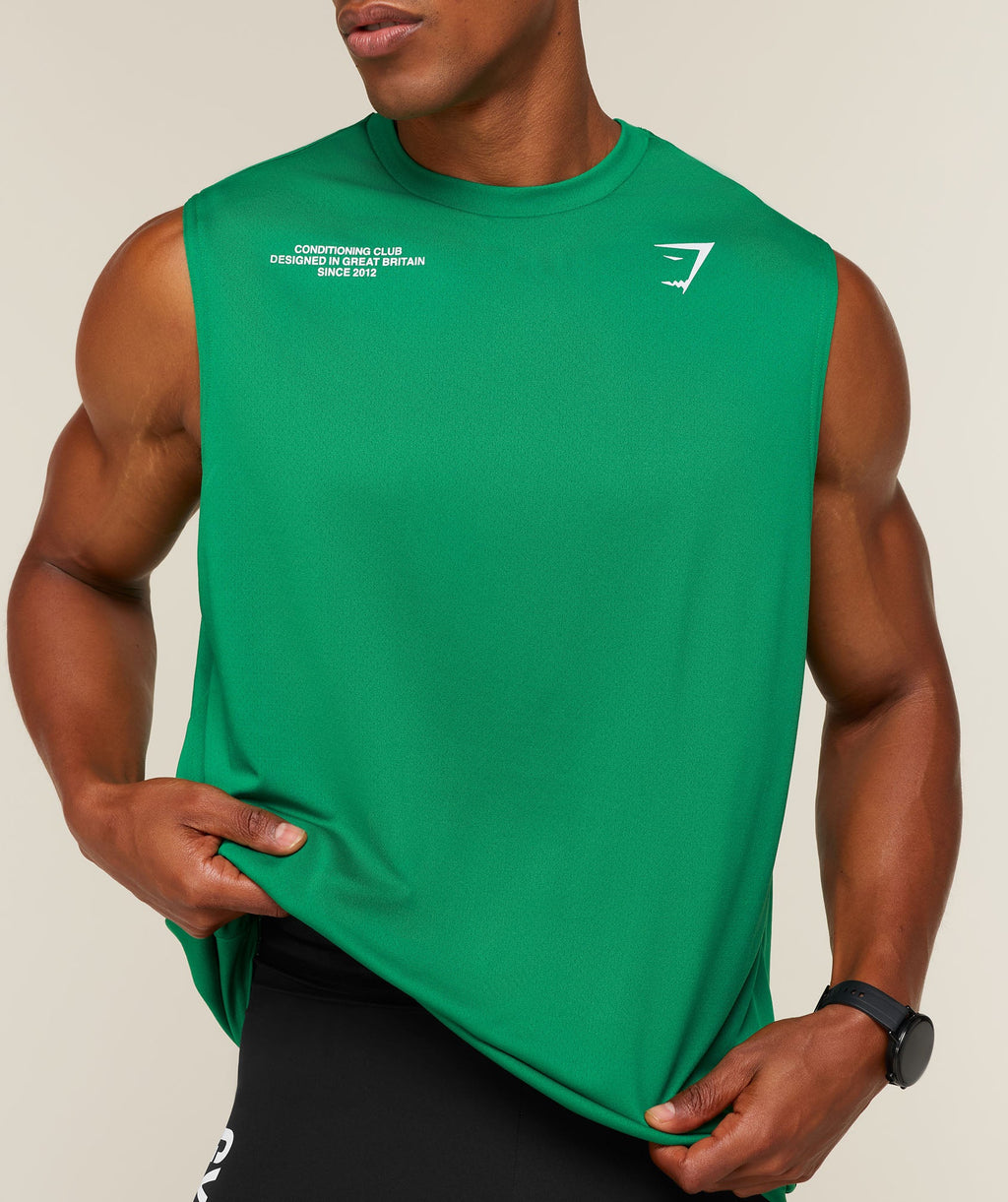 Conditioning Club Tank - Track Green/White — imagem 6
