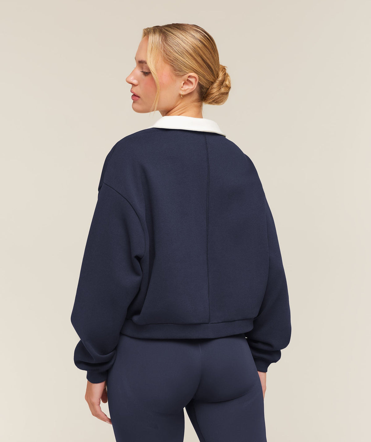 Cosy Luxe Campus Polo Sweatshirt - Heavy Blue — imagem 2