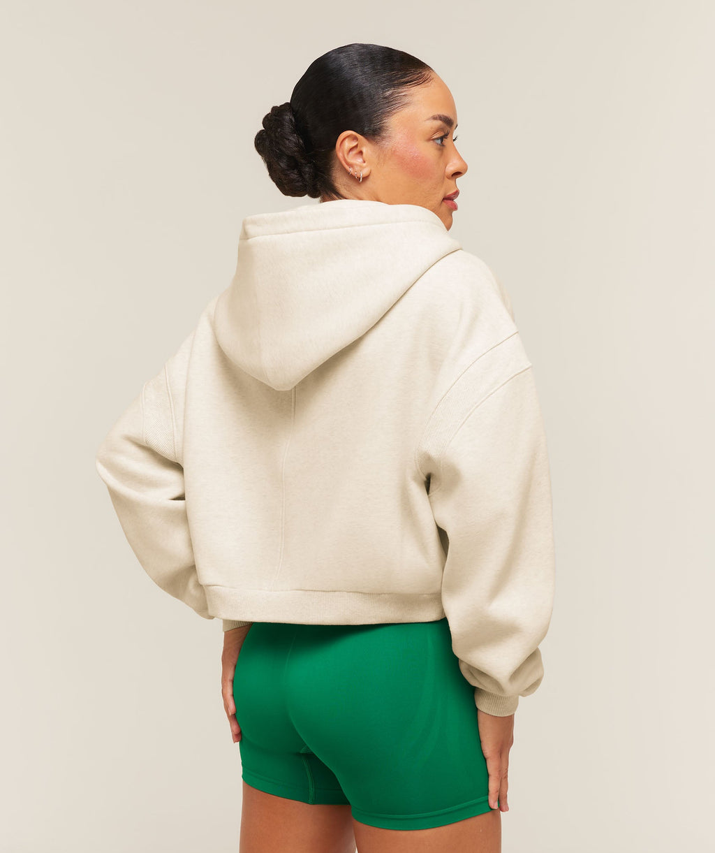Cosy Luxe Campus Full Zip Hoodie - Bros Chalk Marl — imagem 2