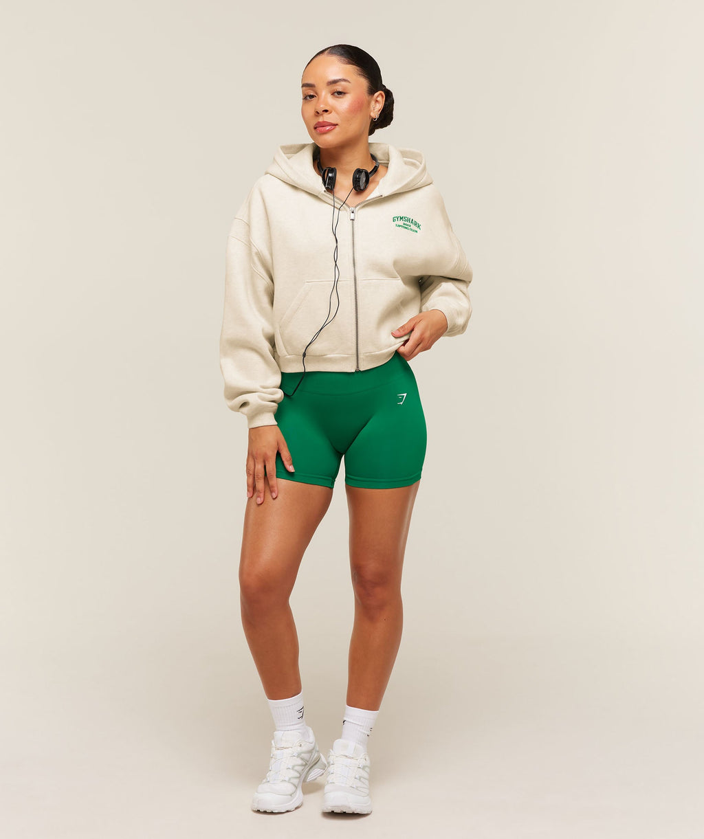 Cosy Luxe Campus Full Zip Hoodie - Bros Chalk Marl — imagem 4