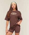 Cosy Luxe Campus T-Shirt - Espresso Brown — imagem 1
