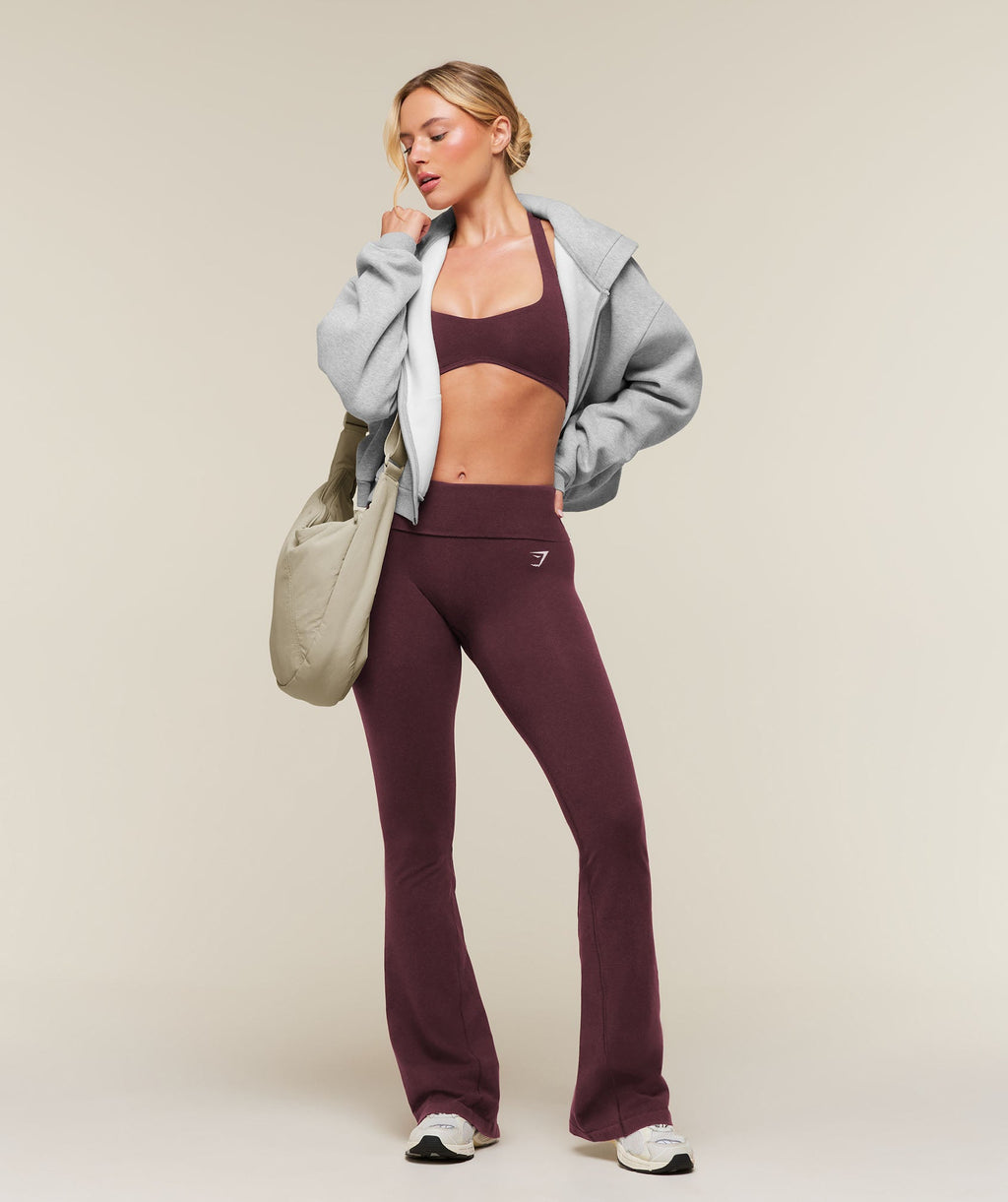 CottonMove™ Flared Leggings - Calm Purple Marl — imagem 5