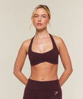 CottonMove™ Halterneck Sports Bra - Calm Purple Marl — imagem 1