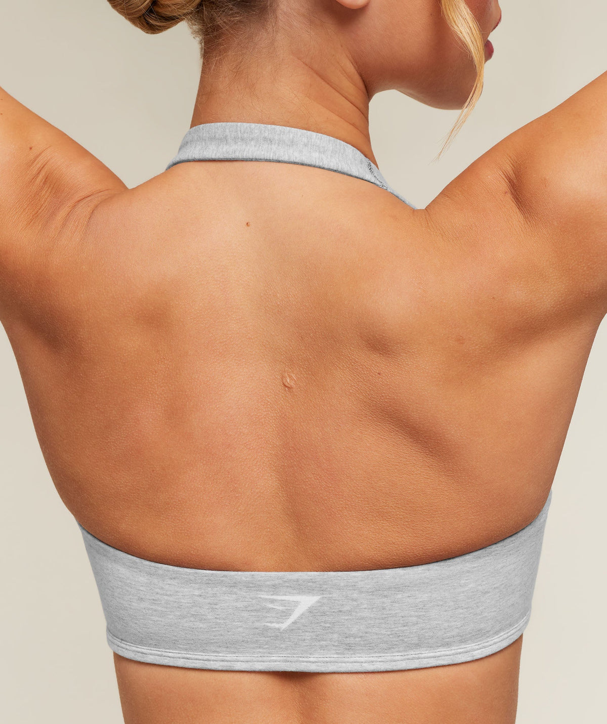 CottonMove™ Halterneck Sports Bra - Soft Grey Marl — imagem 6