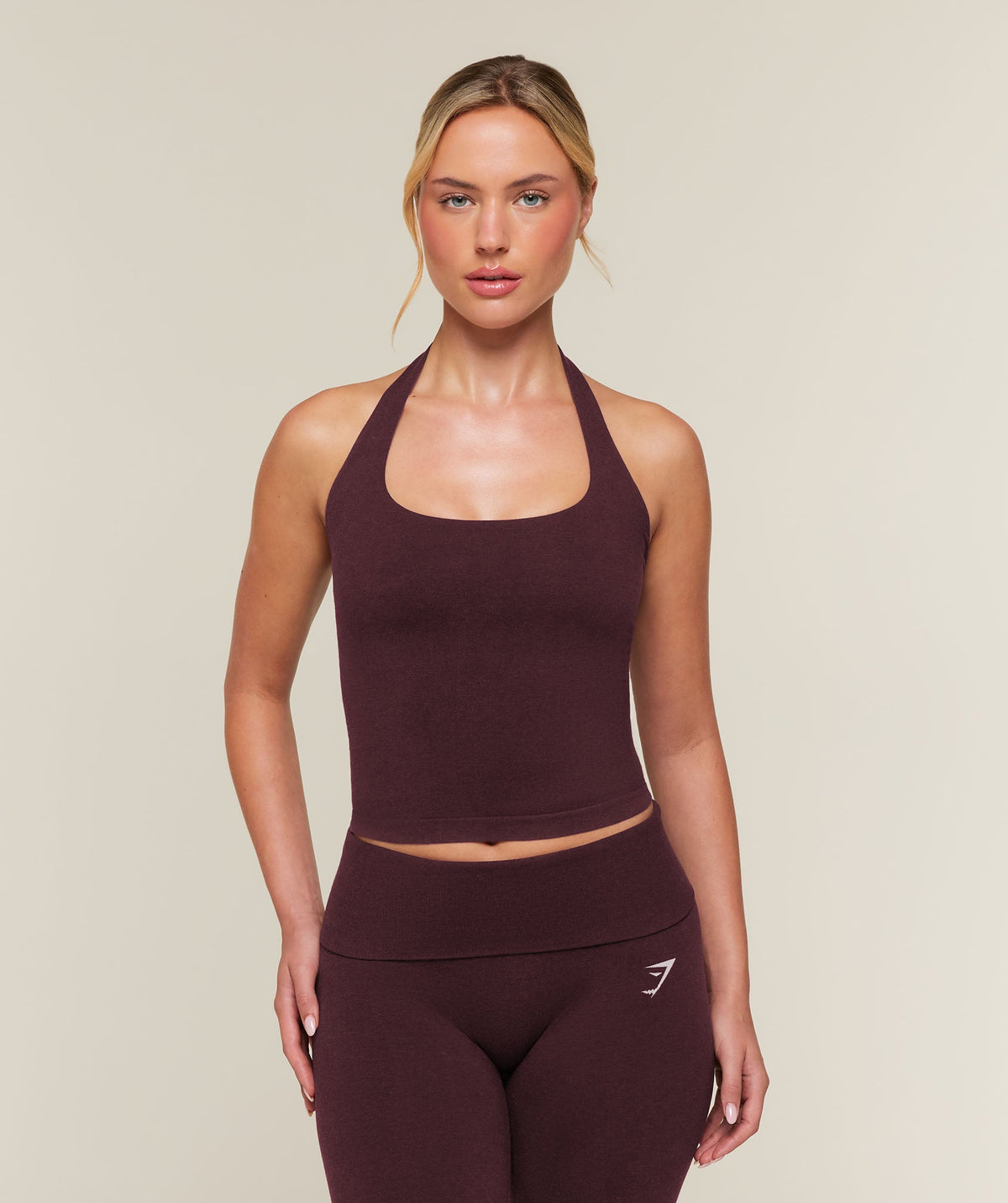 CottonMove™ Halterneck Top - Calm Purple Marl — imagem 1