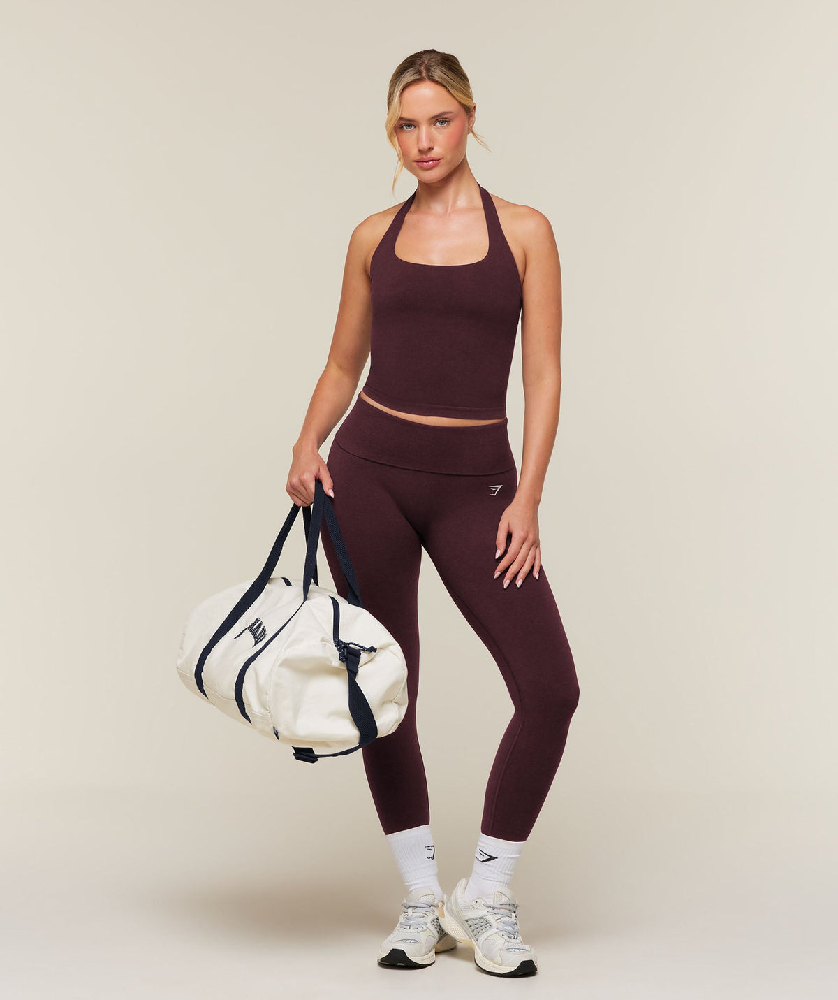CottonMove™ Halterneck Top - Calm Purple Marl — imagem 5