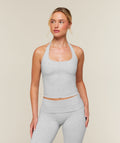 CottonMove™ Halterneck Top - Soft Grey Marl — imagem 1