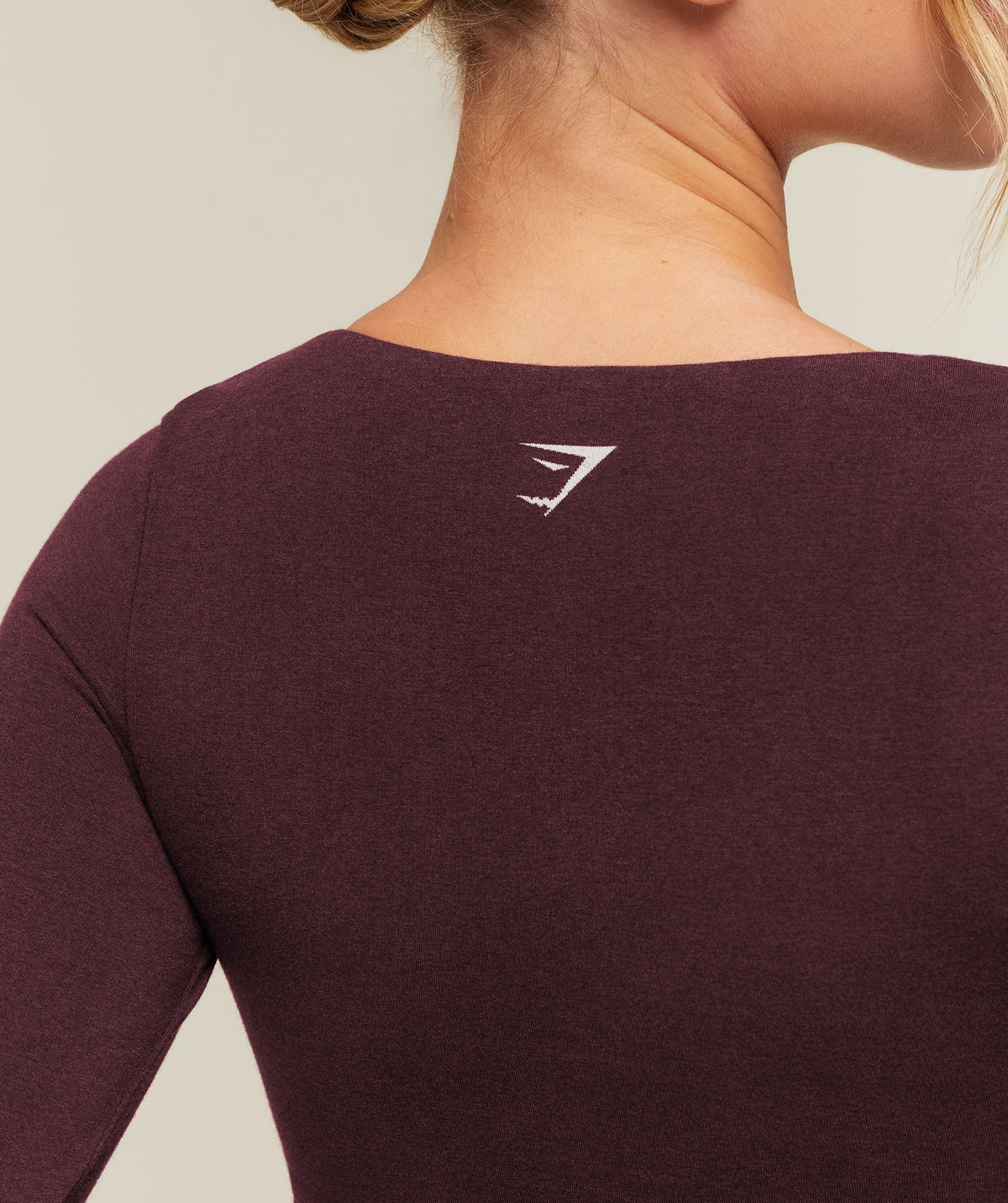 CottonMove™ Midi Long Sleeve Top - Calm Purple Marl — imagem 6