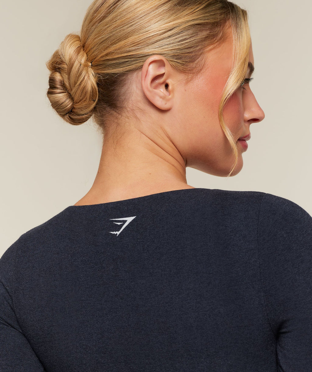 CottonMove™ Midi Long Sleeve Top - Deep Blue Marl — imagem 6