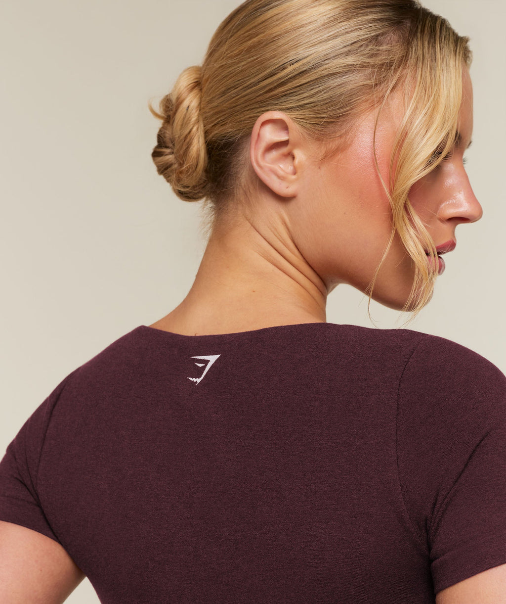 CottonMove™ Midi Short Sleeve Top - Calm Purple Marl — imagem 6
