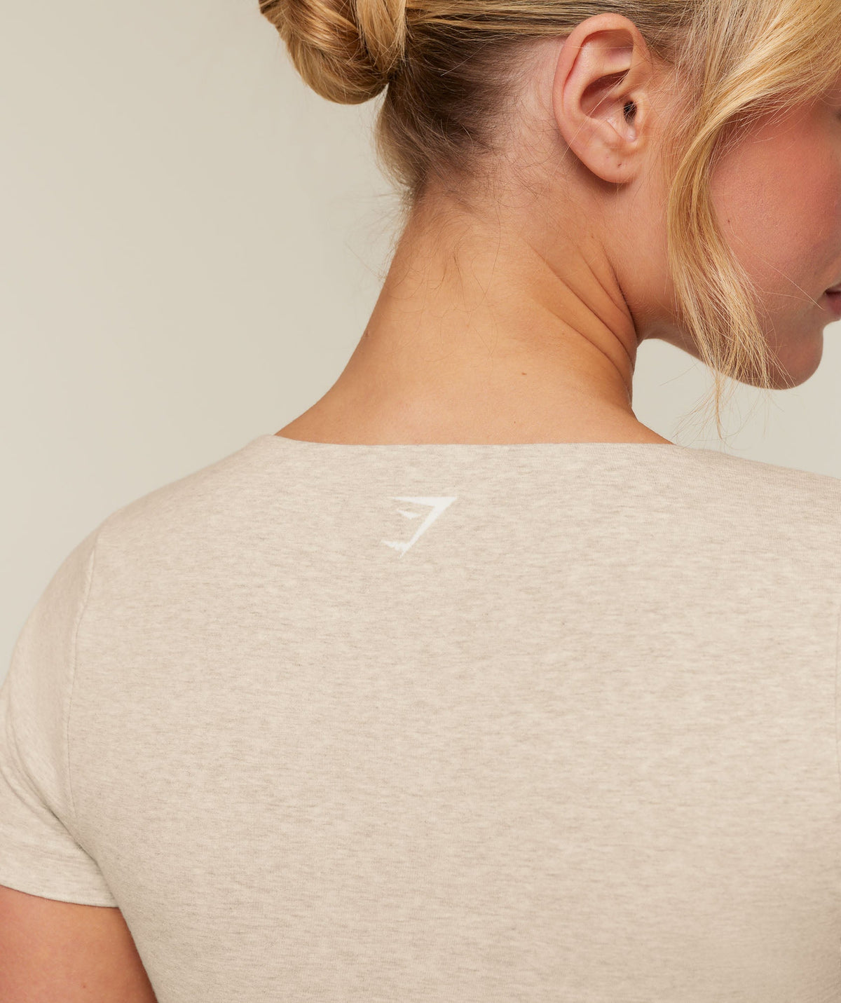 CottonMove™ Midi Short Sleeve Top - Oat Marl — imagem 7