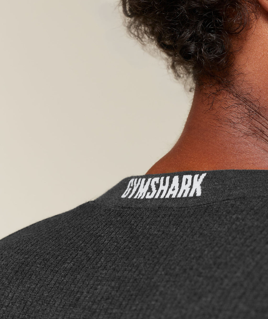 Cotton Seamless T-Shirt - Black Marl — imagem 6