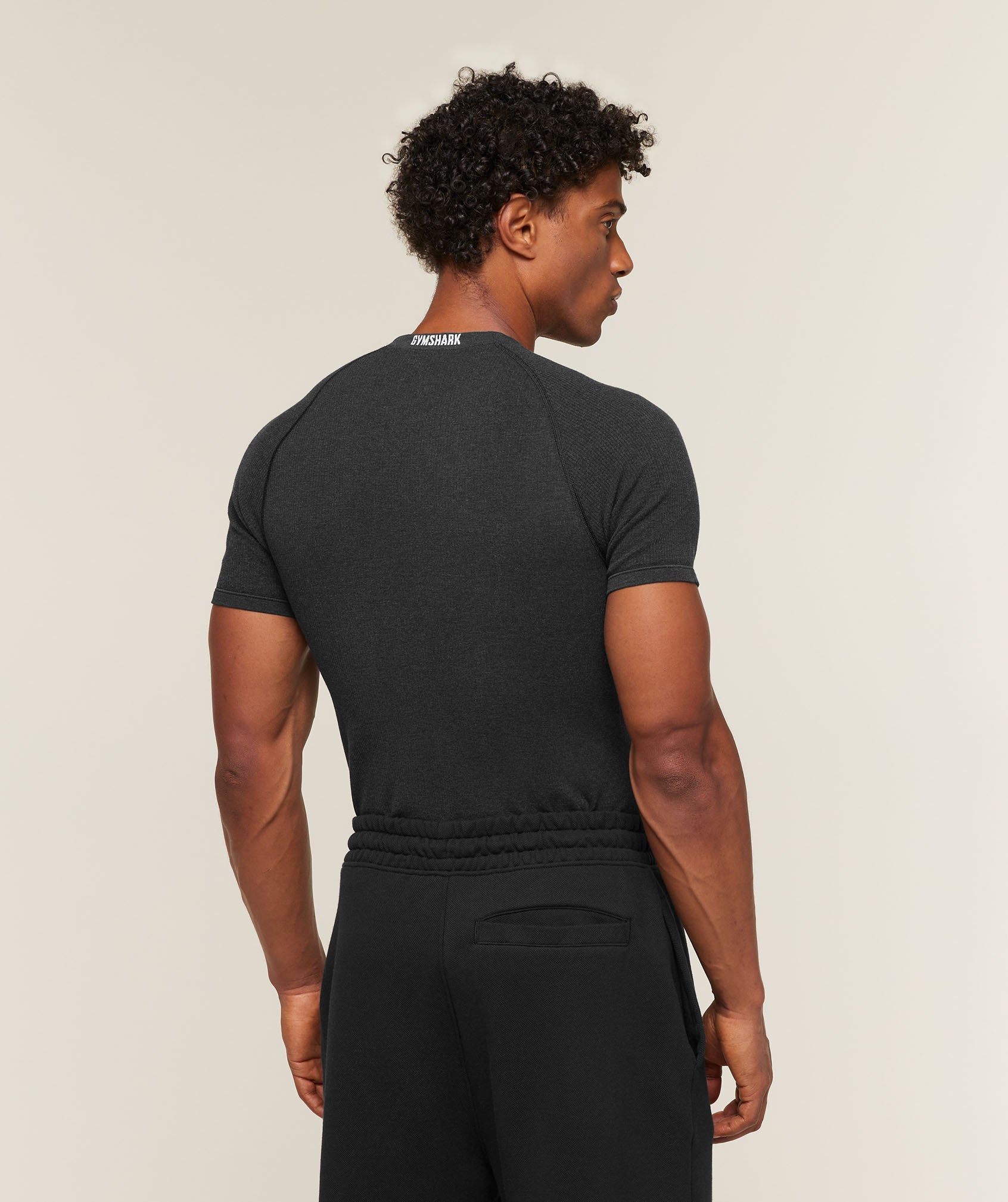 Cotton Seamless T-Shirt - Black Marl — imagem 2