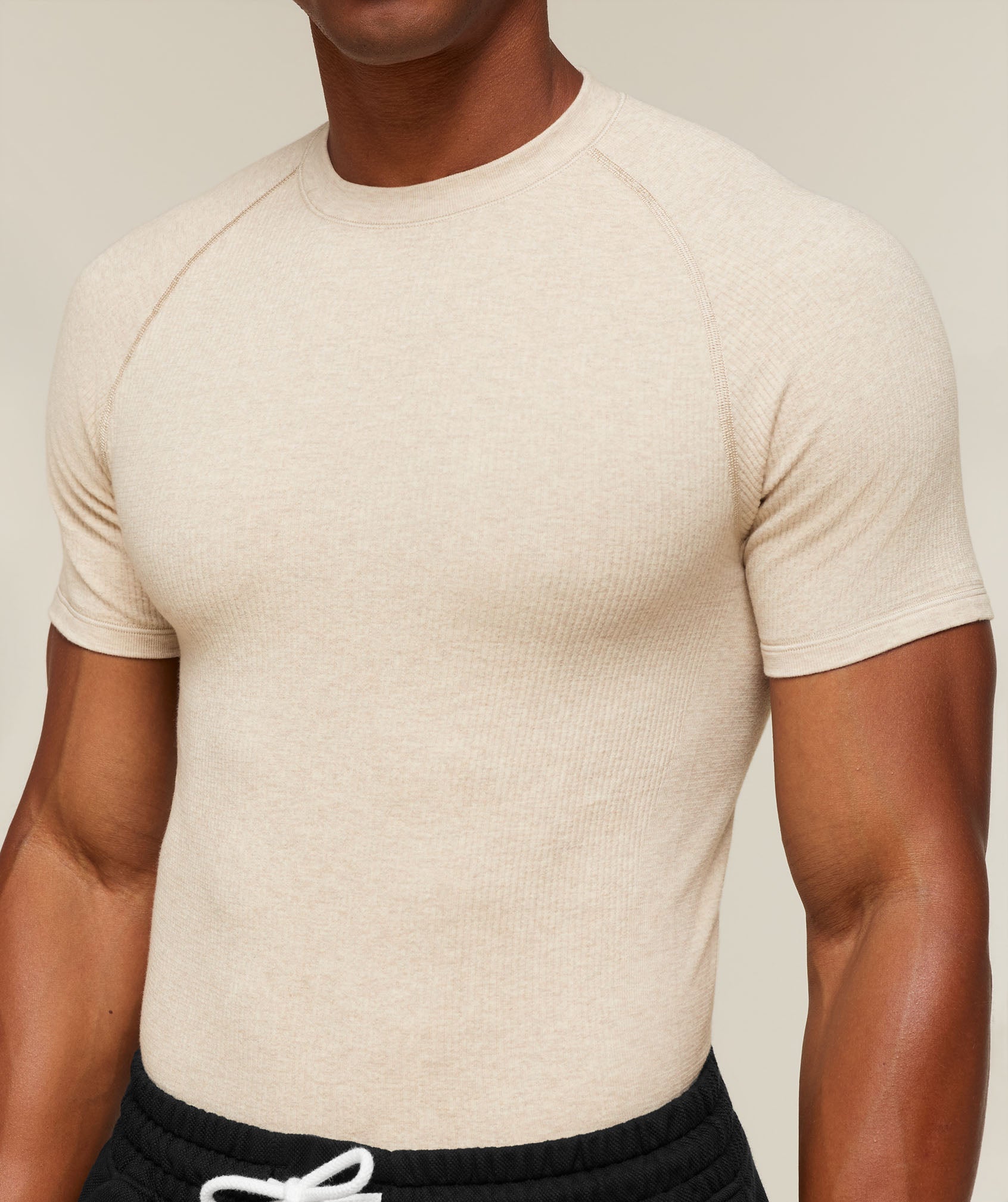 Cotton Seamless T-Shirt - Oat Marl — imagem 7