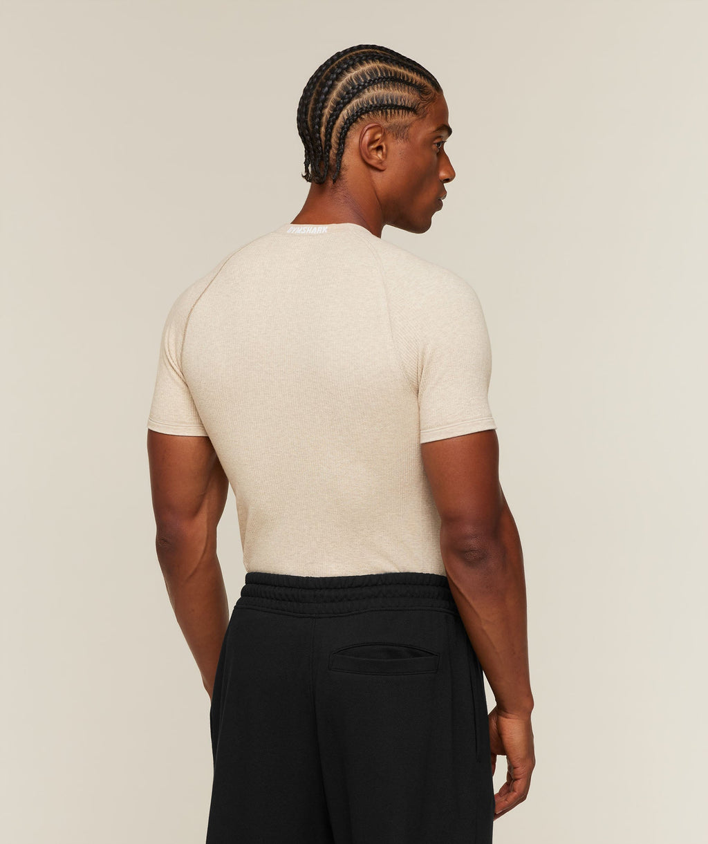 Cotton Seamless T-Shirt - Oat Marl — imagem 2