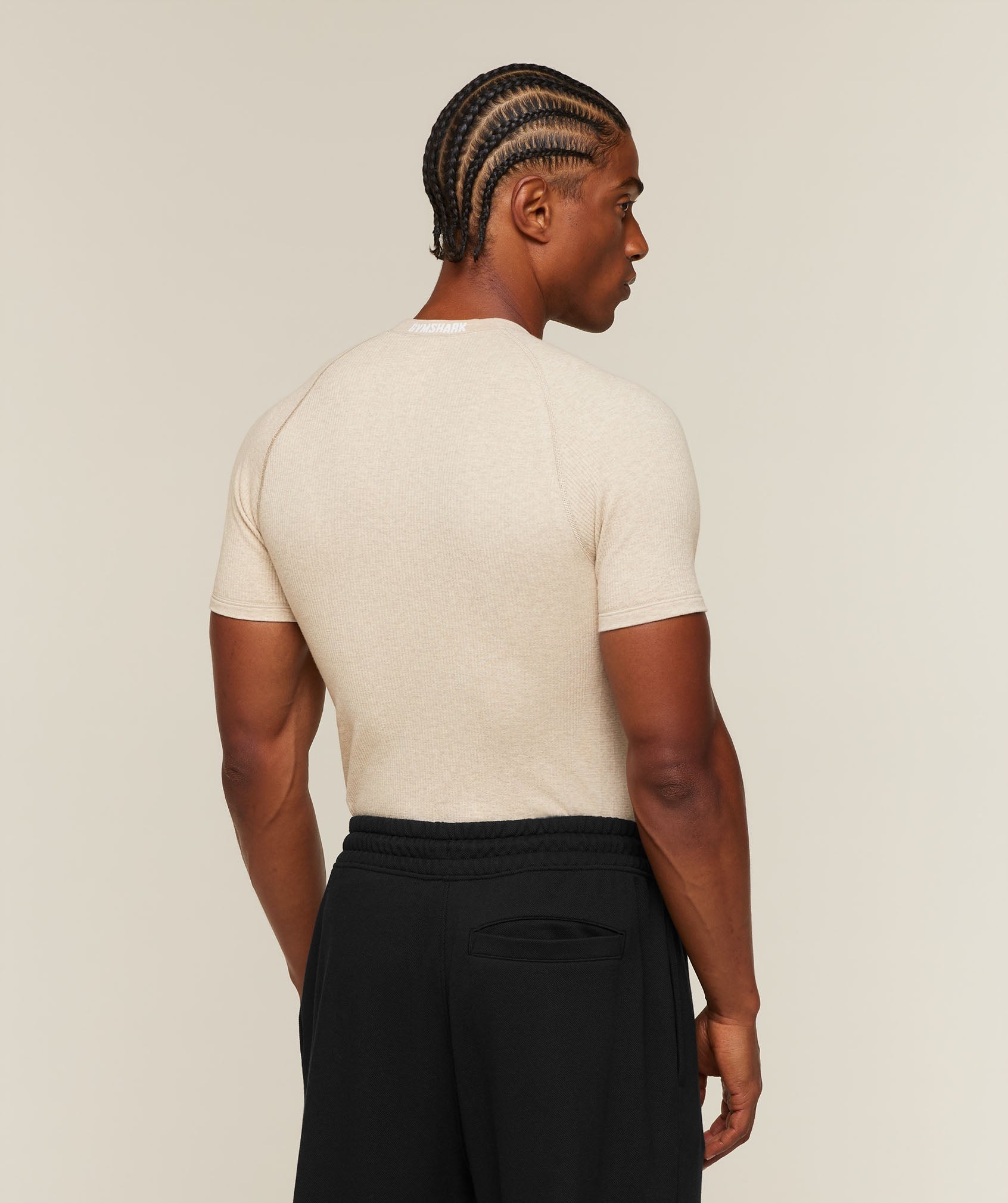 Cotton Seamless T-Shirt - Oat Marl — imagem 2