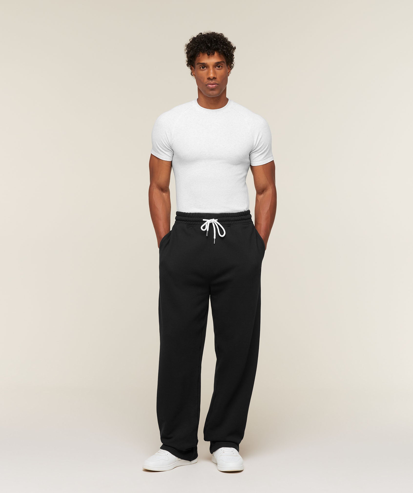 Cotton Seamless T-Shirt - White Grey Marl — imagem 4