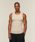 Cotton Seamless Sleeveless Top - Oat Marl — imagem 1