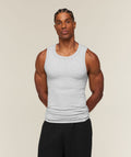 Cotton Seamless Sleeveless Top - Soft Grey Marl — imagem 1