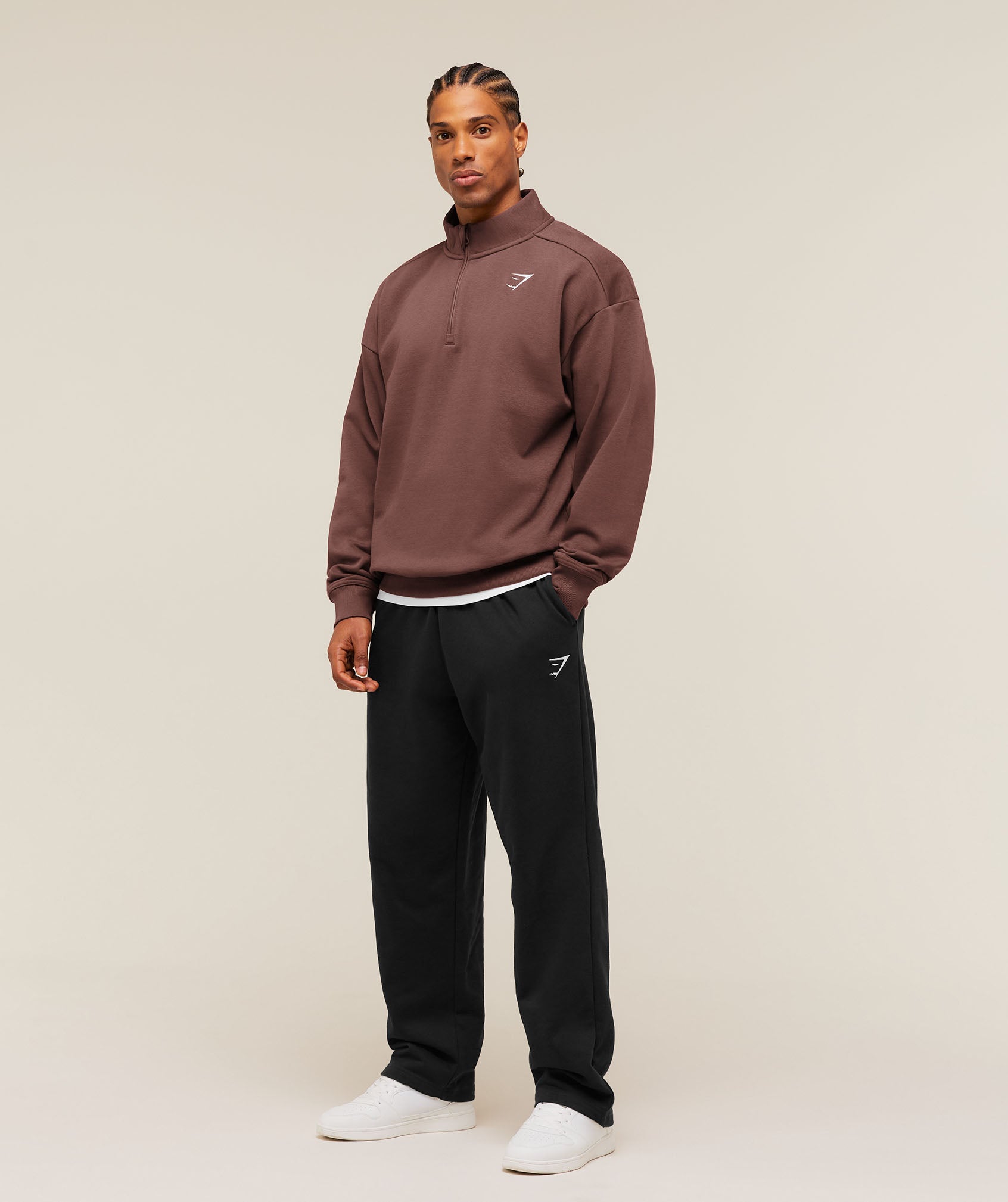 Crest Oversized 1/4 Zip - Espresso Brown — imagem 4