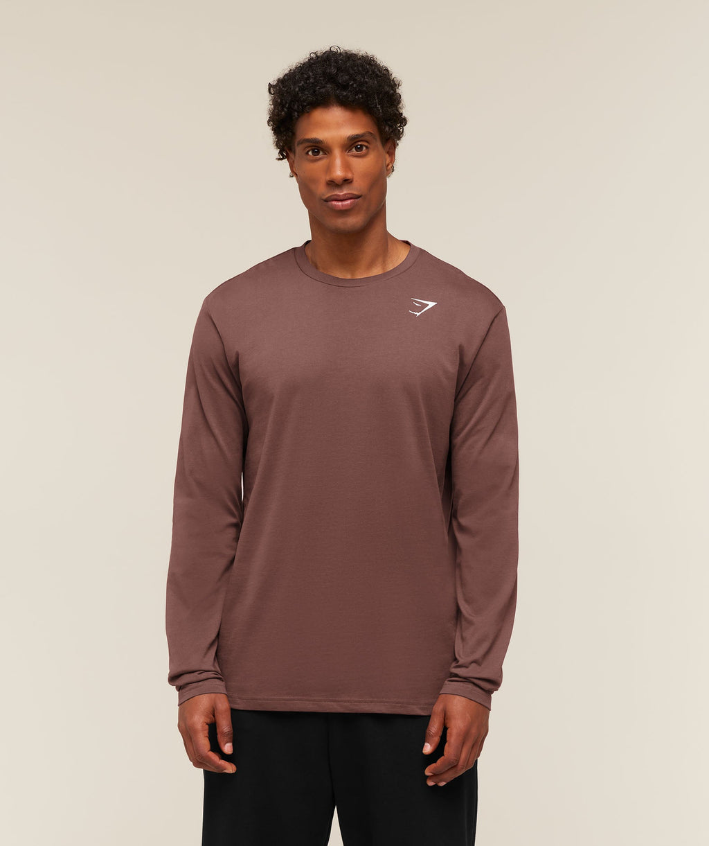 Crest Long Sleeve T-Shirt - Espresso Brown — imagem 1