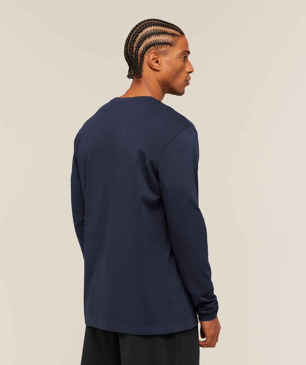 Crest Long Sleeve T-Shirt - Heavy Blue — imagem 2