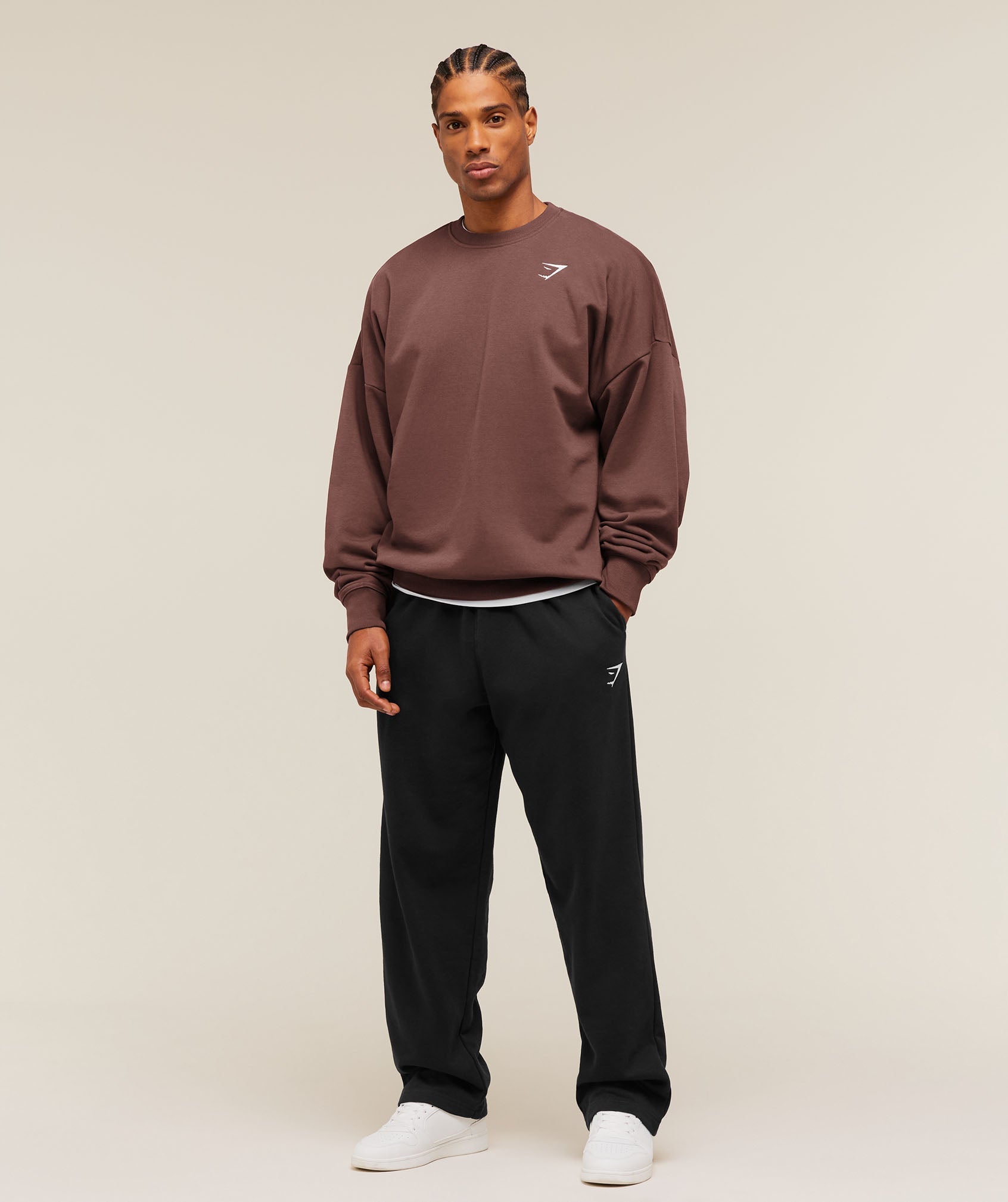 Oversized Crest Crew - Espresso Brown — imagem 4