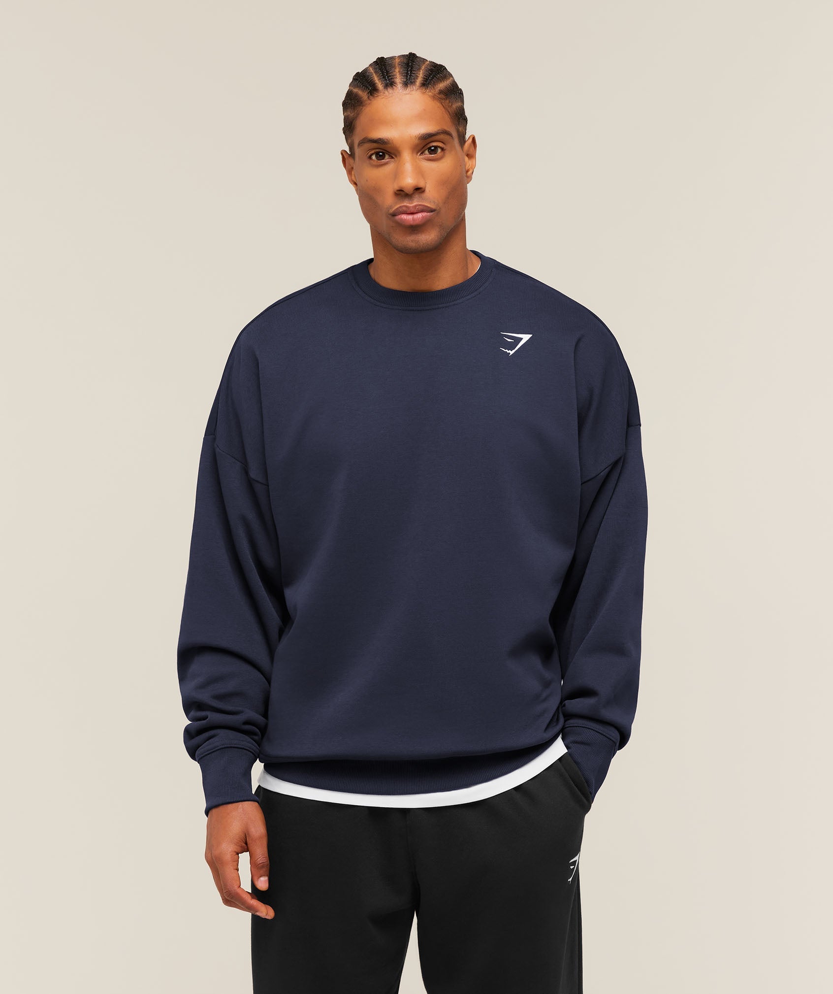Oversized Crest Crew - Heavy Blue — imagem 1