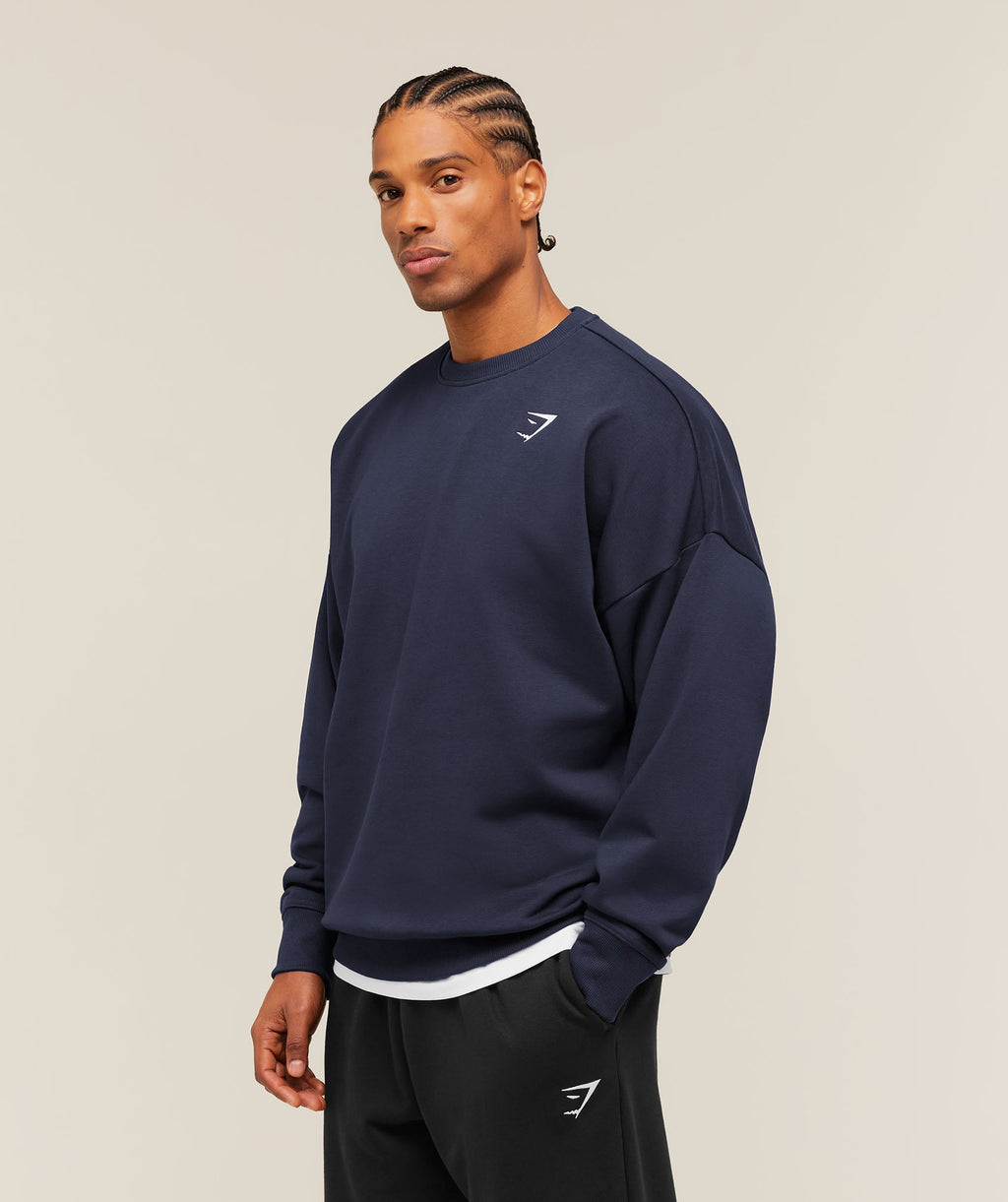 Oversized Crest Crew - Heavy Blue — imagem 4