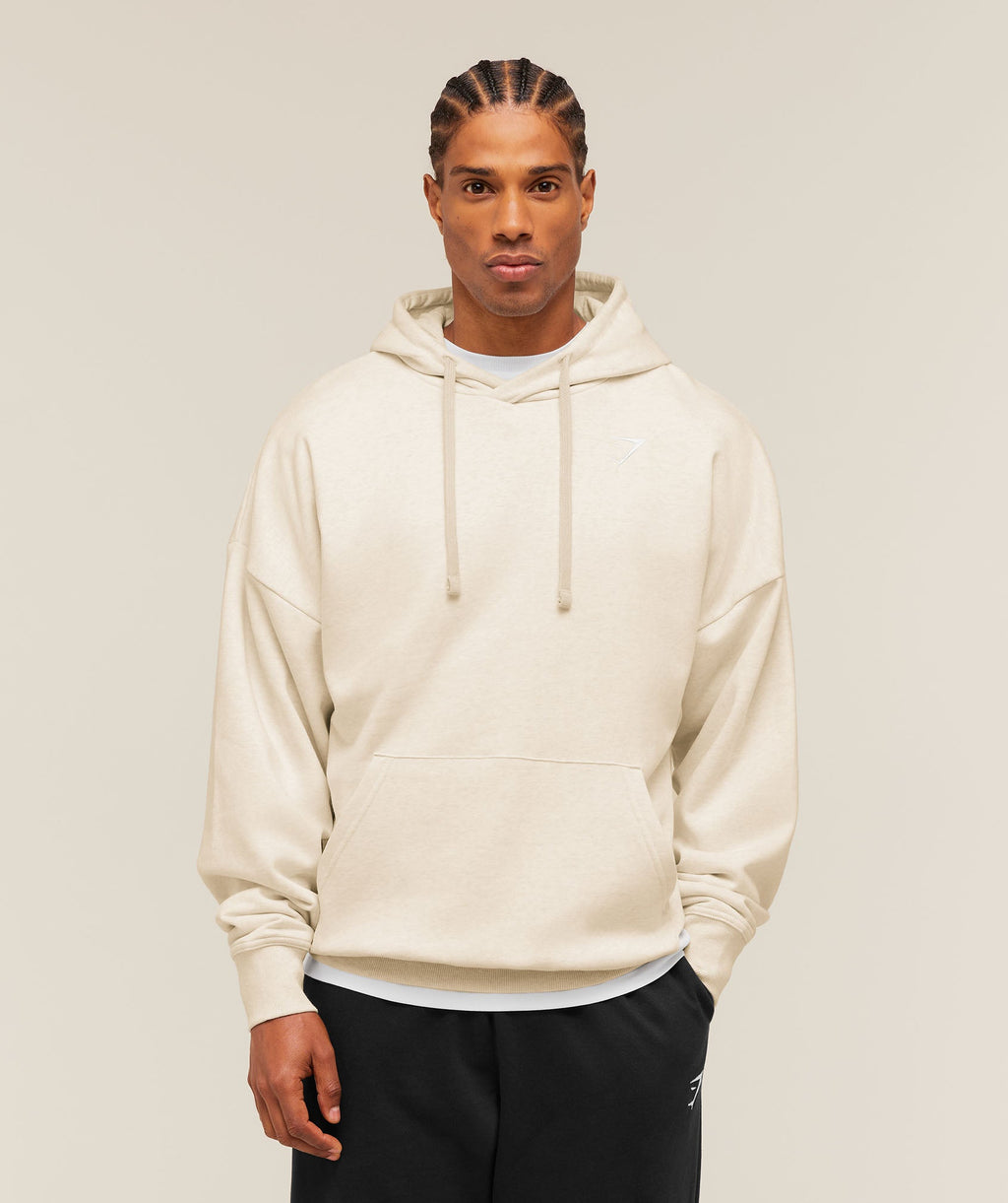 Crest Oversized Hoodie - Bros Chalk Marl — imagem 1