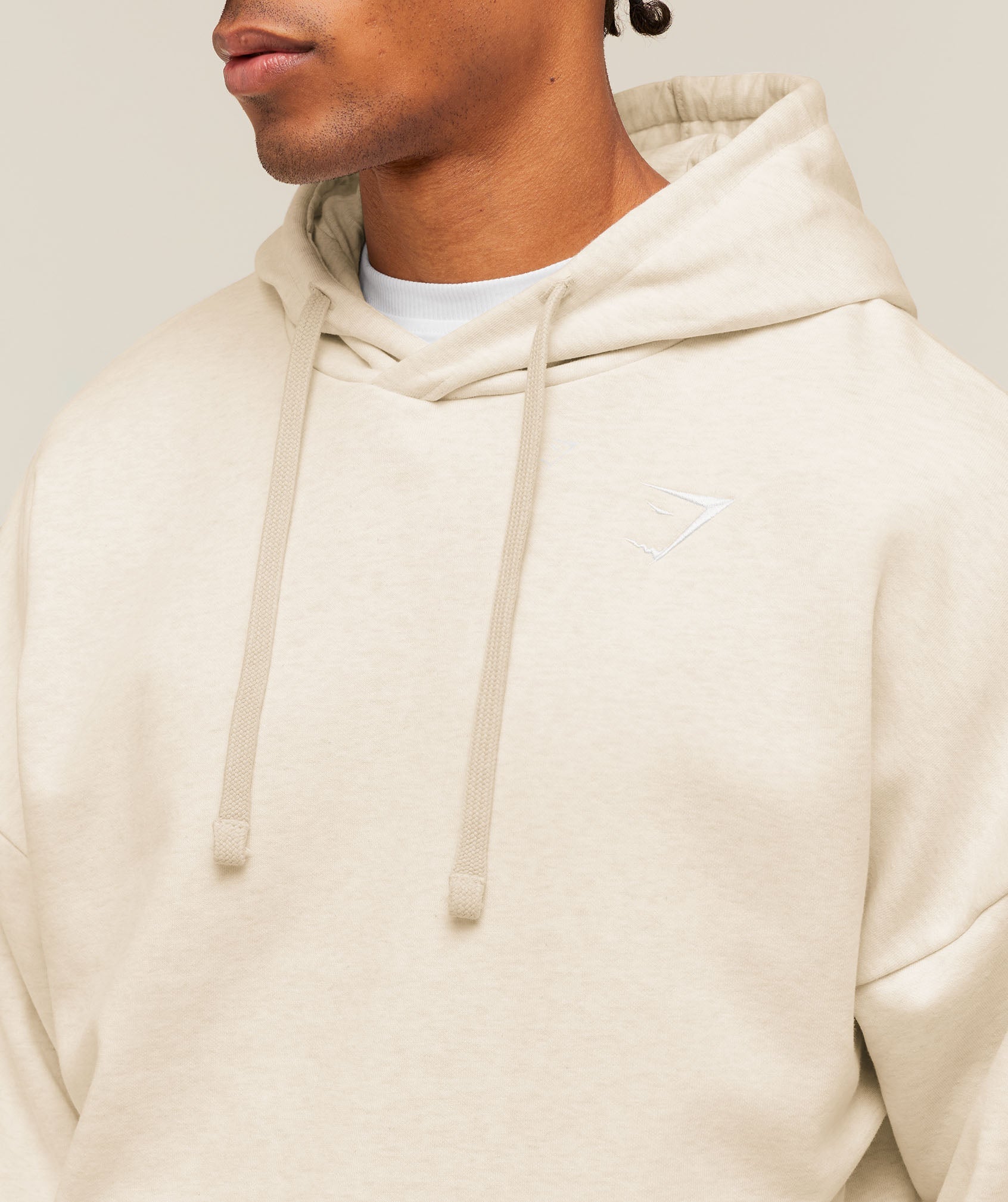Crest Oversized Hoodie - Bros Chalk Marl — imagem 4