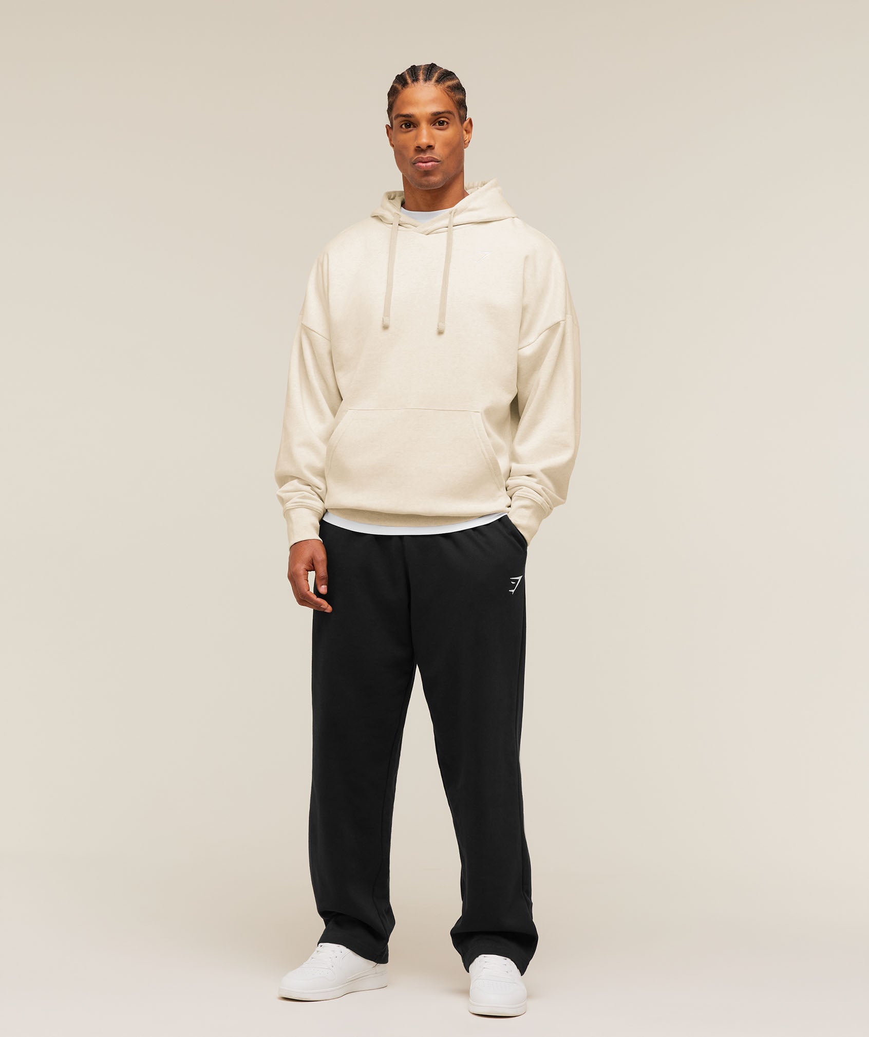 Crest Oversized Hoodie - Bros Chalk Marl — imagem 5