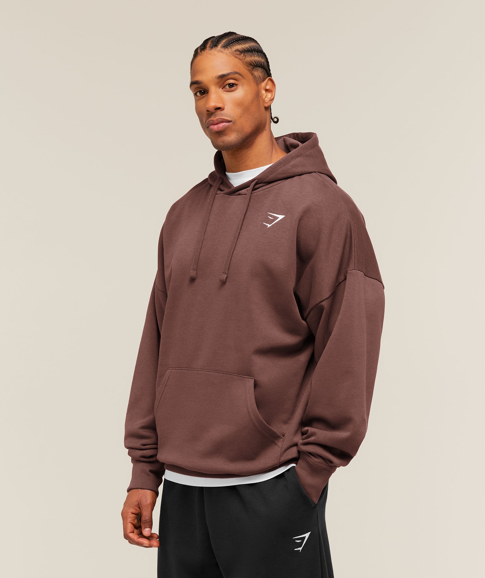Crest Oversized Hoodie - Espresso Brown — imagem 3