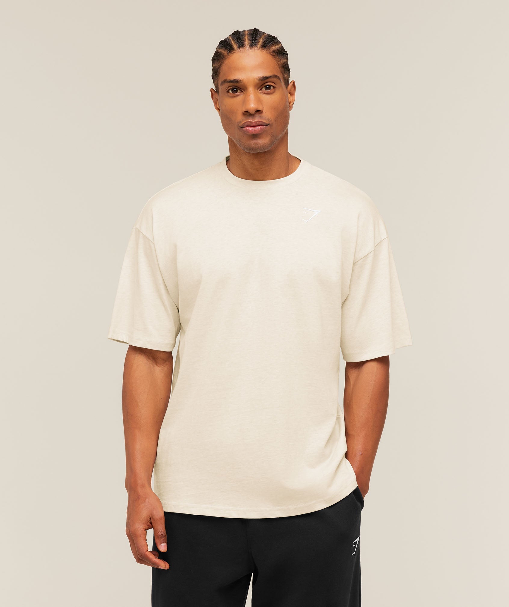 Crest Oversized T-Shirt - Bros Chalk Marl — imagem 6