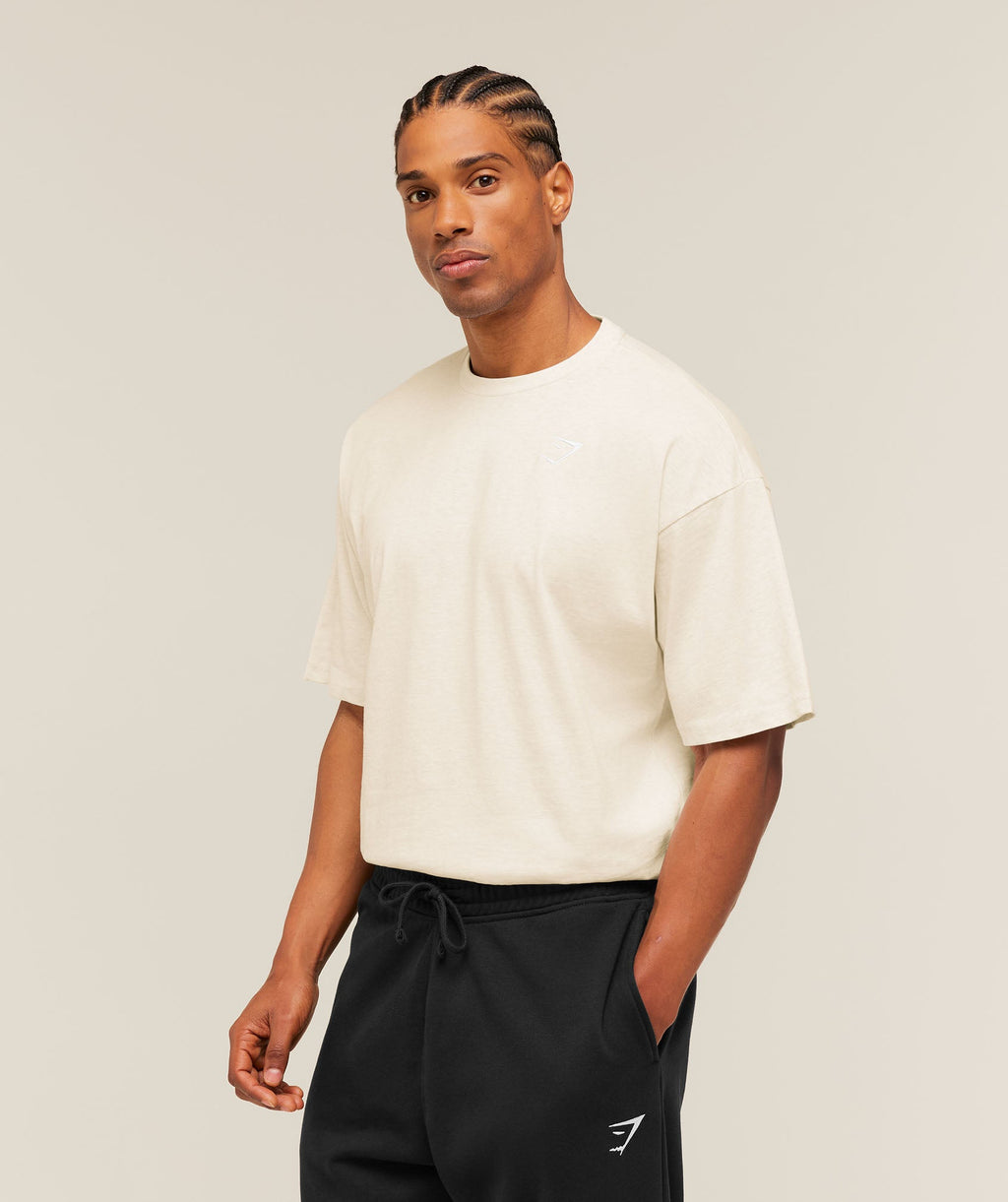 Crest Oversized T-Shirt - Bros Chalk Marl — imagem 3