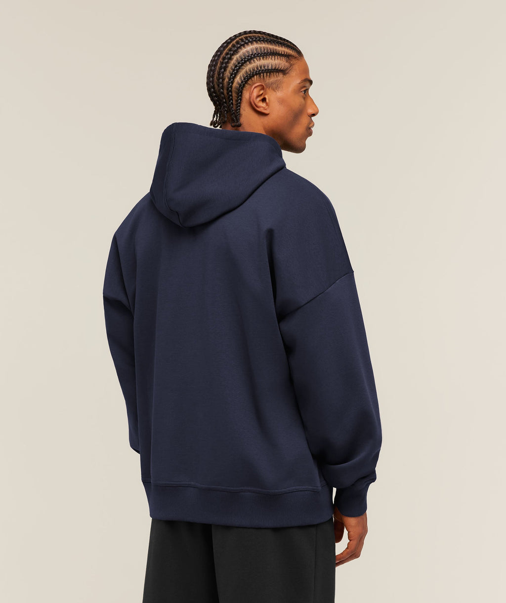 Crest Oversized Zip Up Hoodie - Heavy Blue — imagem 2