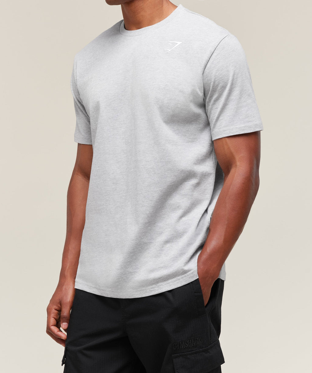 Crest T-Shirt - Light Grey Marl — imagem 3