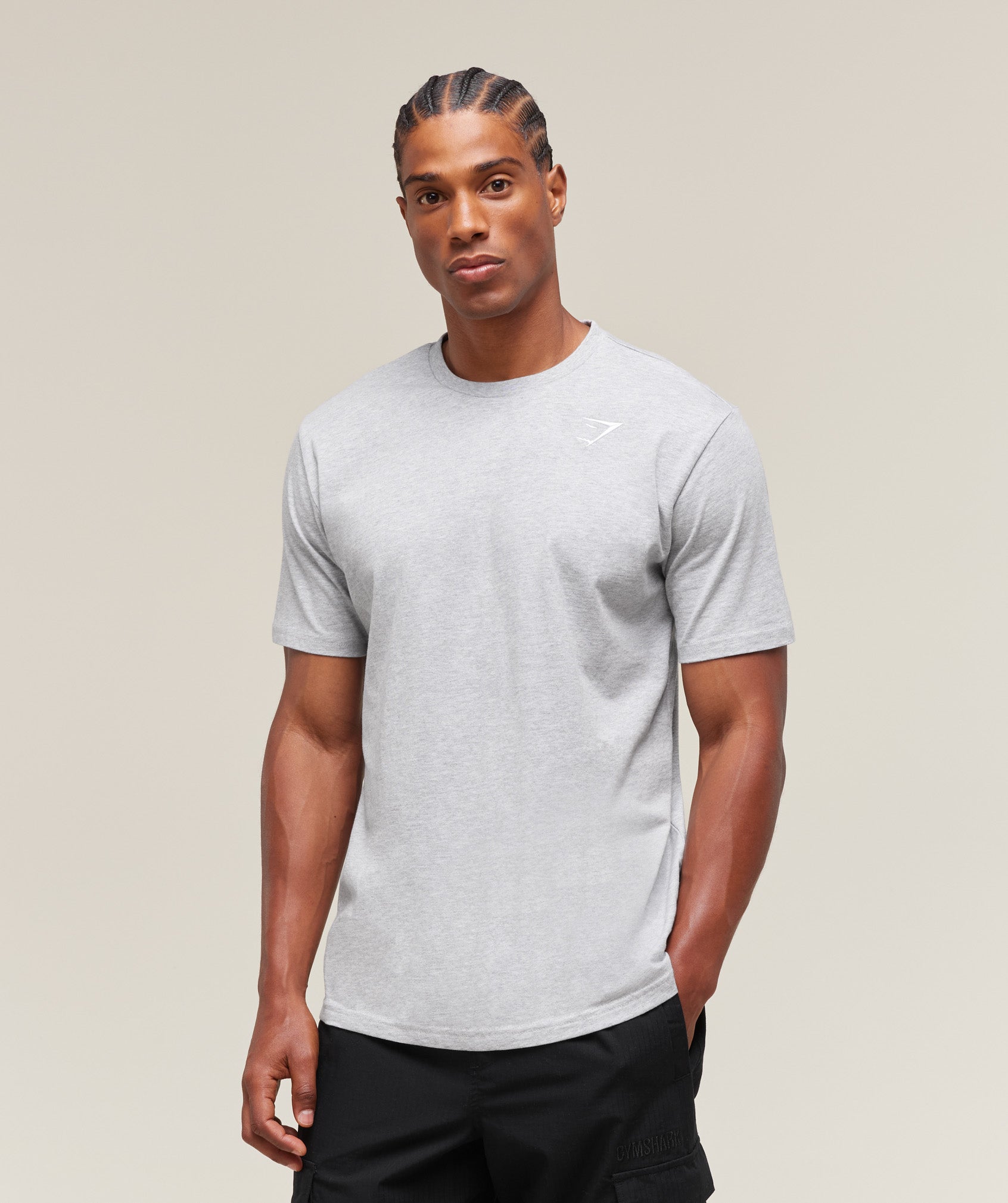 Crest T-Shirt - Light Grey Marl — imagem 1