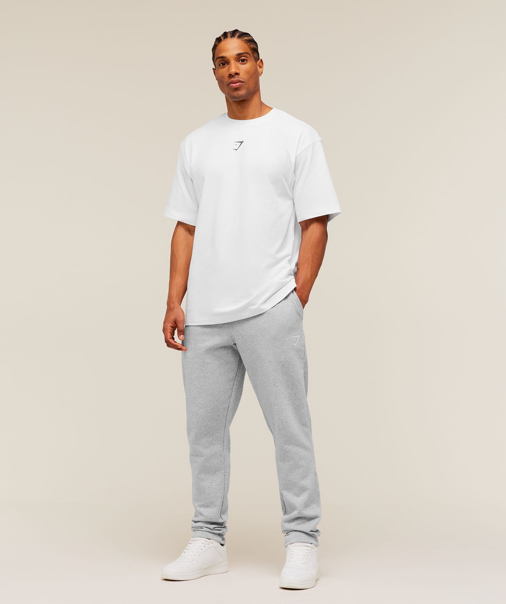 Crest Tapered Joggers - Light Grey Core Marl — imagem 4