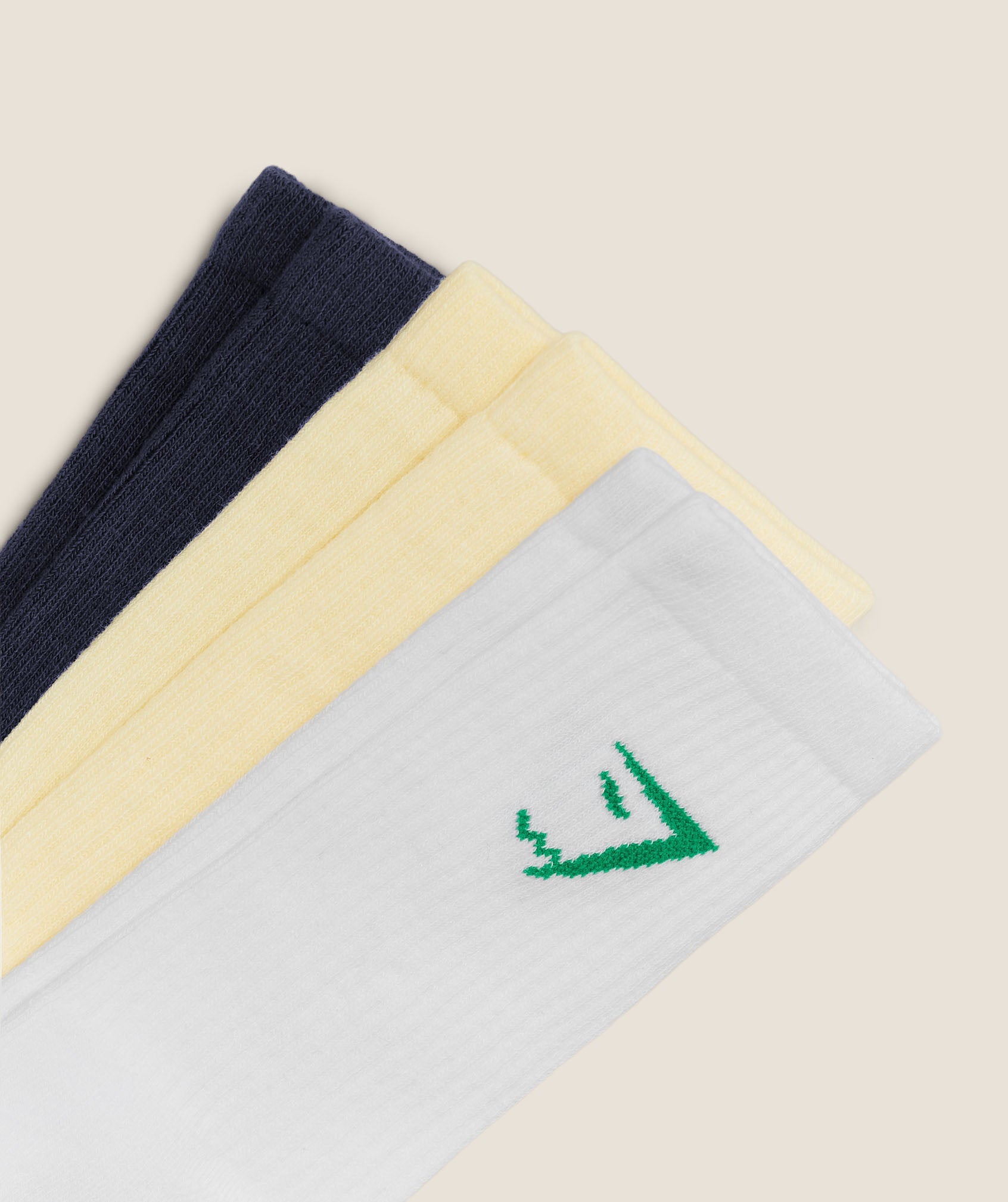 Crew Socks 3pk - Butter Yellow/Track Green/Heavy Blue — imagem 2