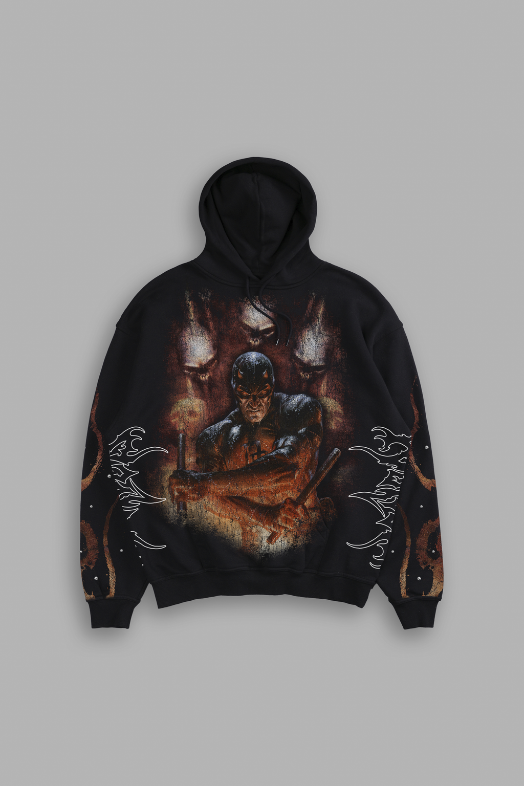 Daredevil Hell Bishop Hoodie in Black Drift Wash