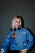 Her Grit Wayland Cropped Jacket in Denim — imagem 1