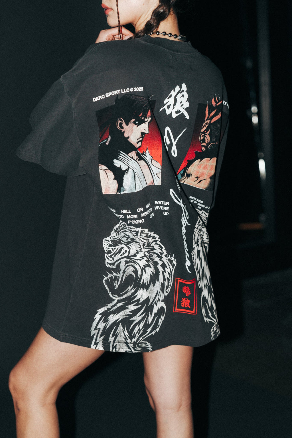 Ultimate Battle "Premium" Oversized Tee in Wolf Gray - imagem 5