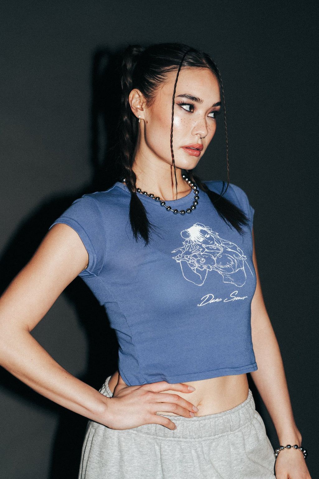 No Match "Baby" Tee in LA Blue - imagem 1