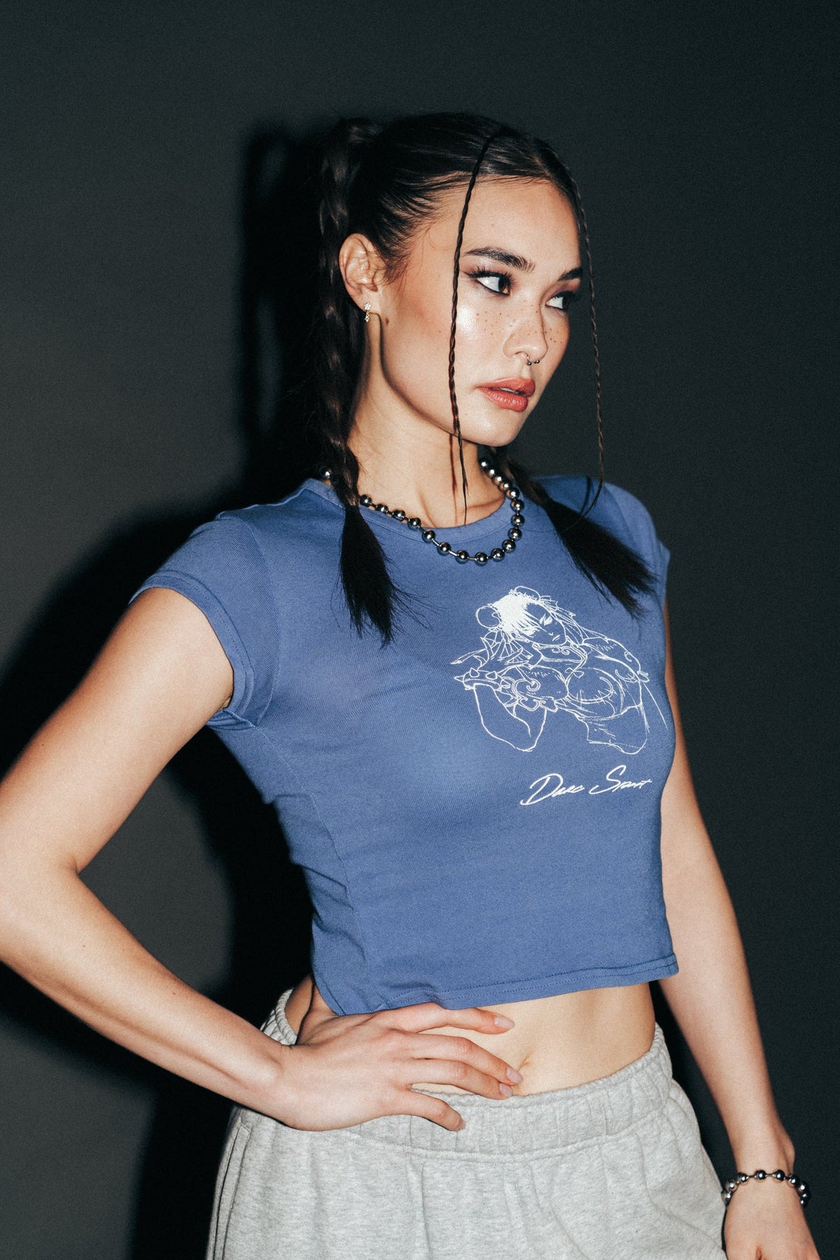 No Match "Baby" Tee in LA Blue - imagem 1
