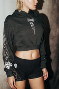 Moth Flames "Rose" Hoodie in Wolf Gray — imagem 1