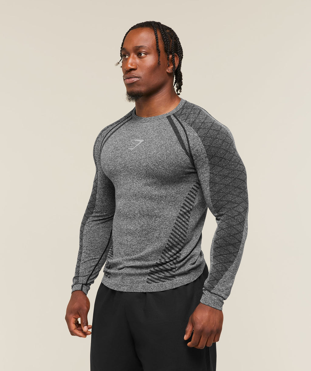 Devant Seamless Long Sleeve T-Shirt - Black — imagem 4
