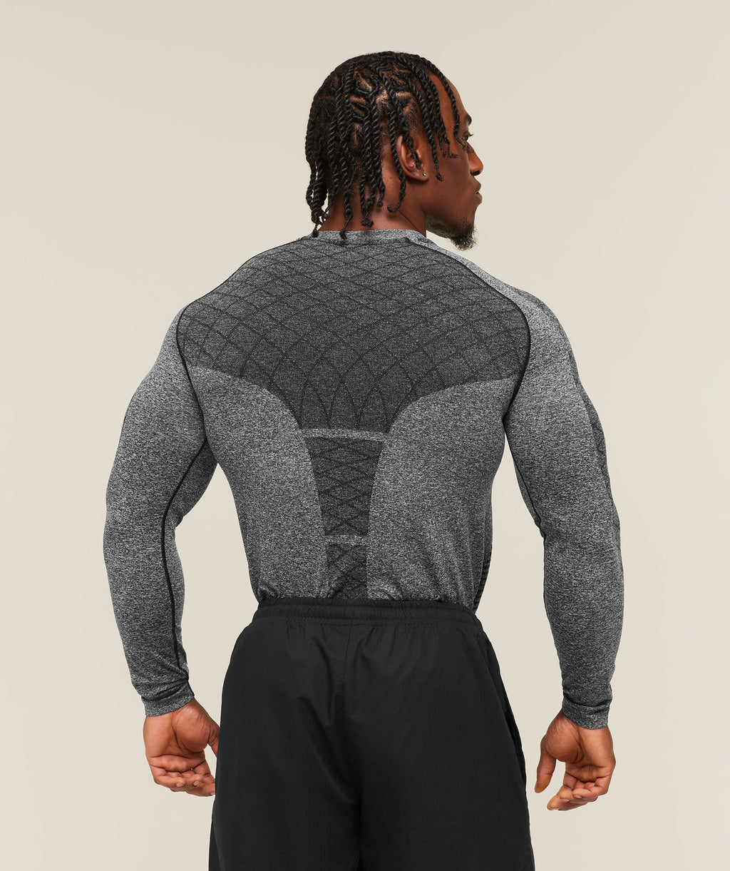 Devant Seamless Long Sleeve T-Shirt - Black — imagem 3
