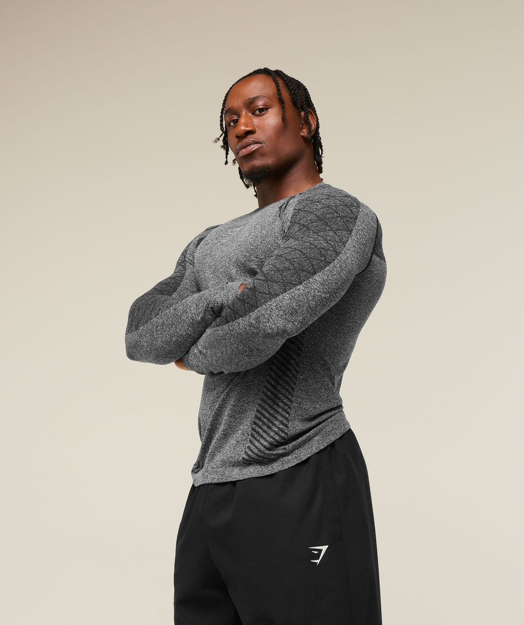 Devant Seamless Long Sleeve T-Shirt - Black — imagem 6