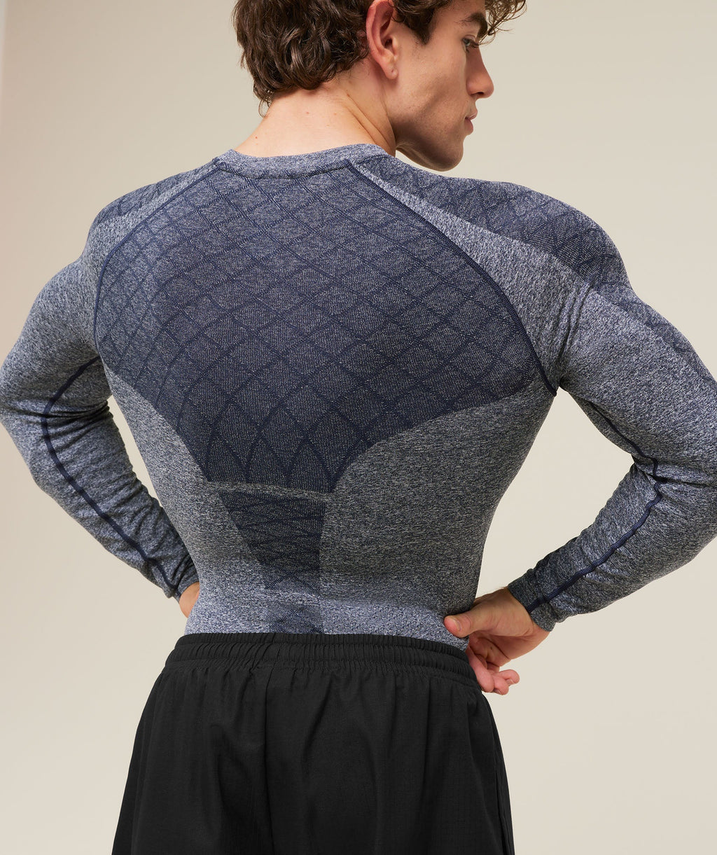 Devant Seamless Long Sleeve T-Shirt - Heavy Blue — imagem 5
